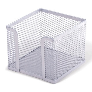 Подставка для бумажного блока  99х99х80мм "Erich Krause" сетчатая серая /12/