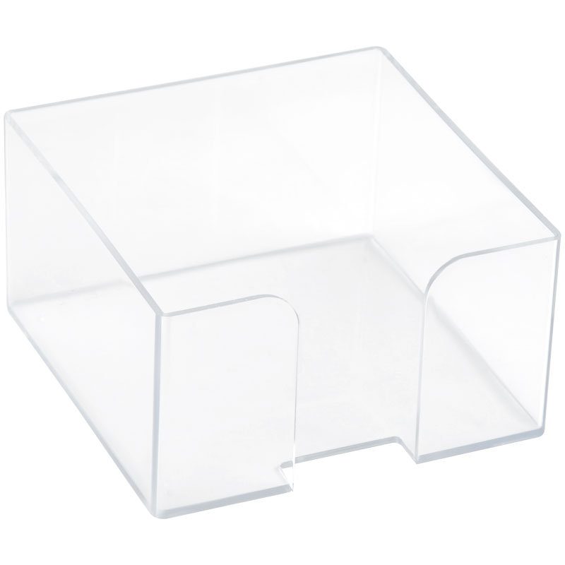 Подставка для бумажного блока  90х90х50мм "Стамм" прозрачная /60/