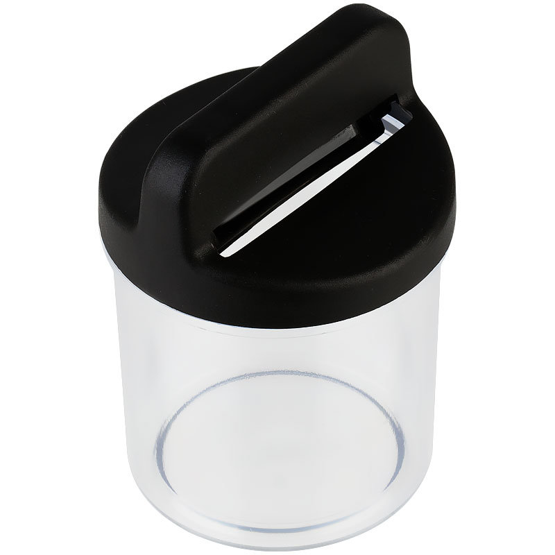 Скрепочница магнитная "Стамм" без скрепок прозрачная-черная/12/