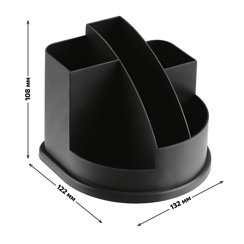 Подставка для канцелярских принадлежностей "Авангард", черный /6/