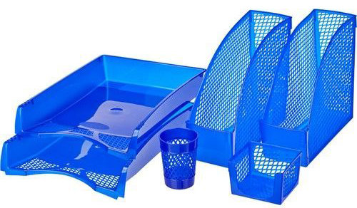 Набор канцелярский  6пр. "Эконом" синий /1/