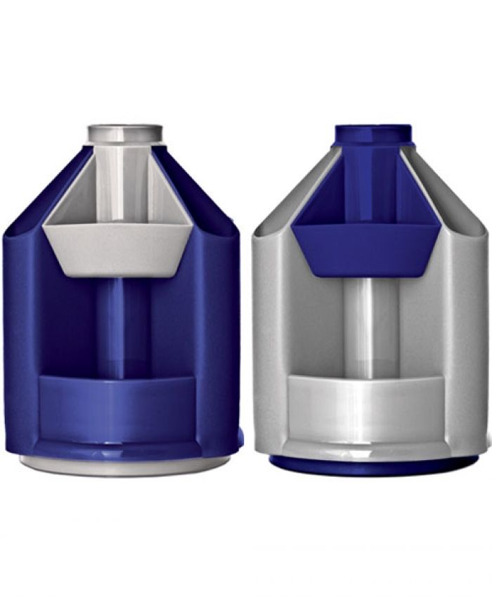 Подставка для канцелярских принадлежностей "Mini Desk" серый металлик/синий /10/