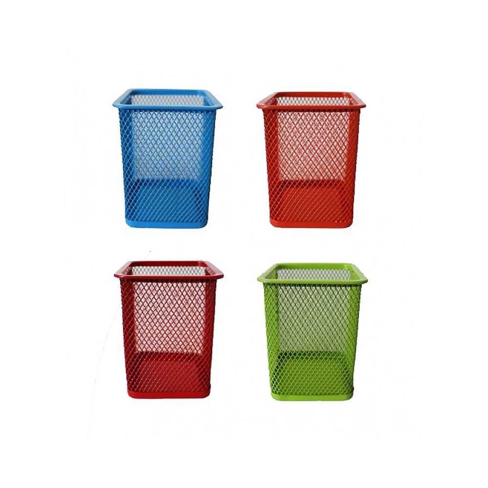 Подставка для канцелярских принадлежностей стакан-сетка 4цв. ассорти /12/