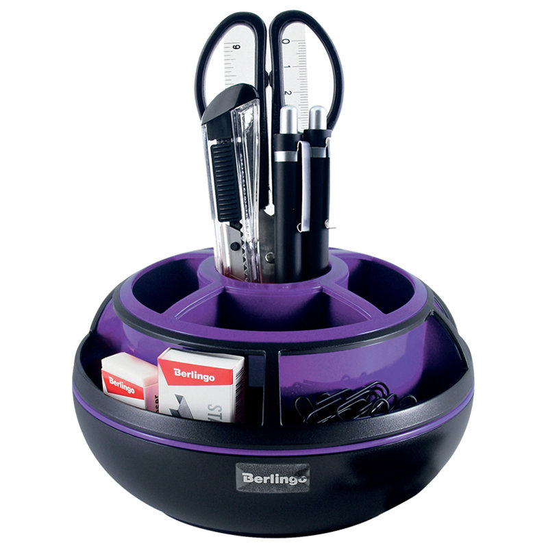 Набор канцелярский  9пр. "Berlingo" черный-фиолетовый /6/