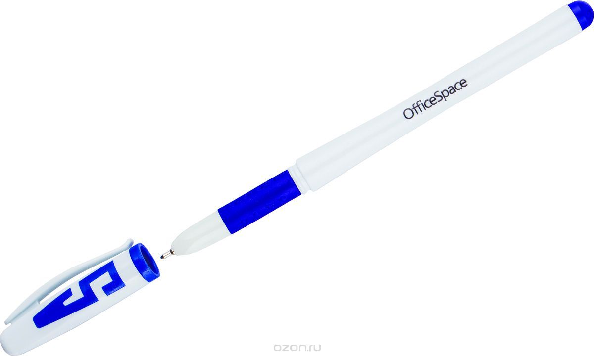 Ручка гелевая синяя "OfficeSpace" 1,0мм. грип /12/