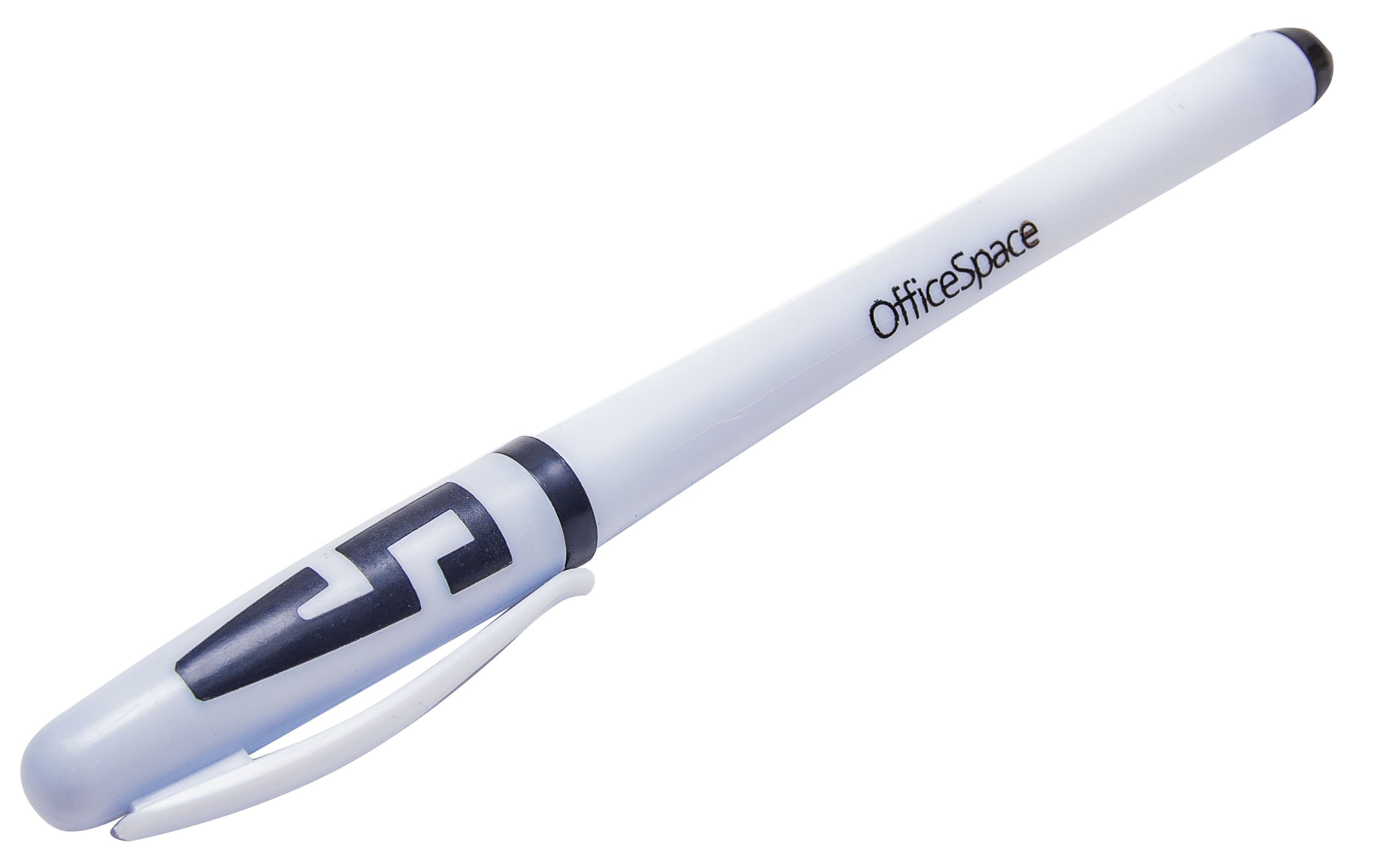 Ручка гелевая черная "OfficeSpace" 1,0мм. грип /12/