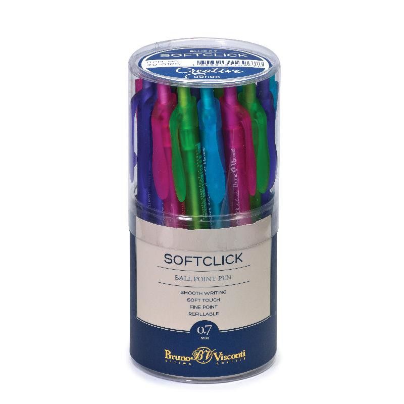 Ручка шариковая автоматическая синяя Bruno Visconti "SoftClick.CREATIVE" 0,7мм. /24/