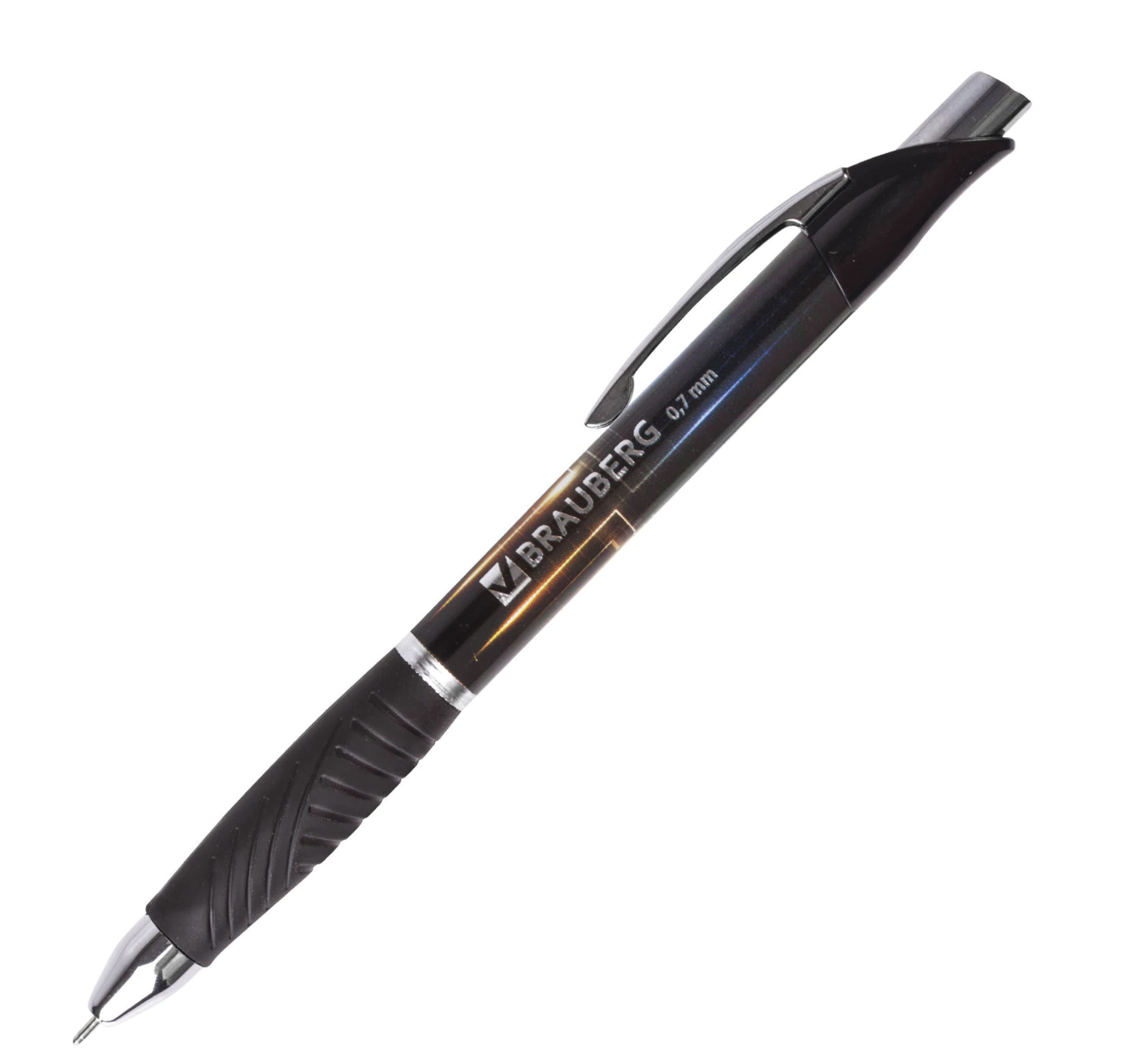 Ручка шариковая автоматическая синяя "BRAUBERG"  "Metropolis" 0,7мм /12/