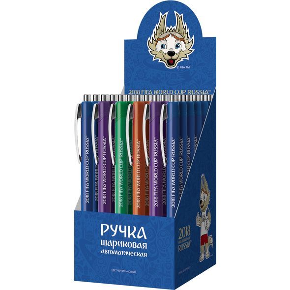Ручка механическая "ЧМ ПО ФУТБОЛУ 2018" 0,7 мм /36/360/1440