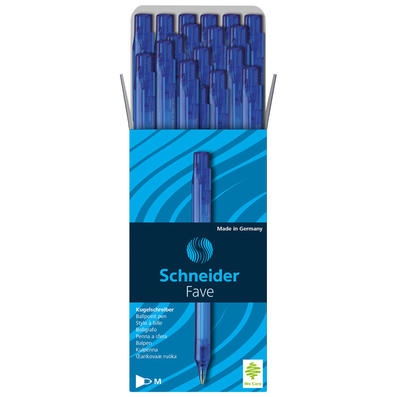 Ручка шариковая автоматическая синяя Schneider "Fave" 1,0мм