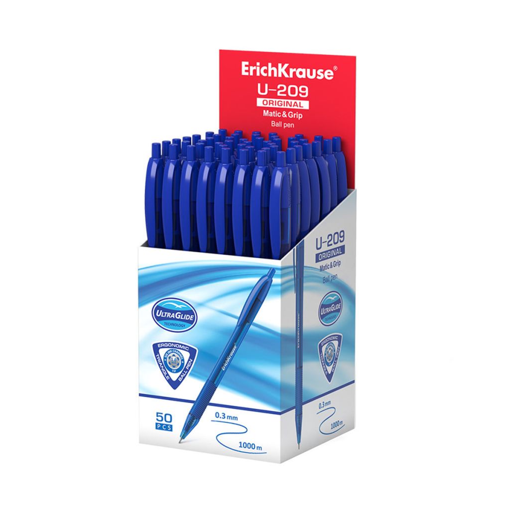 Ручка шариковая автоматическая синяя "U-209 Original Matic&Grip 1.0, Ultra Glide Technolo" 1мм. /50/