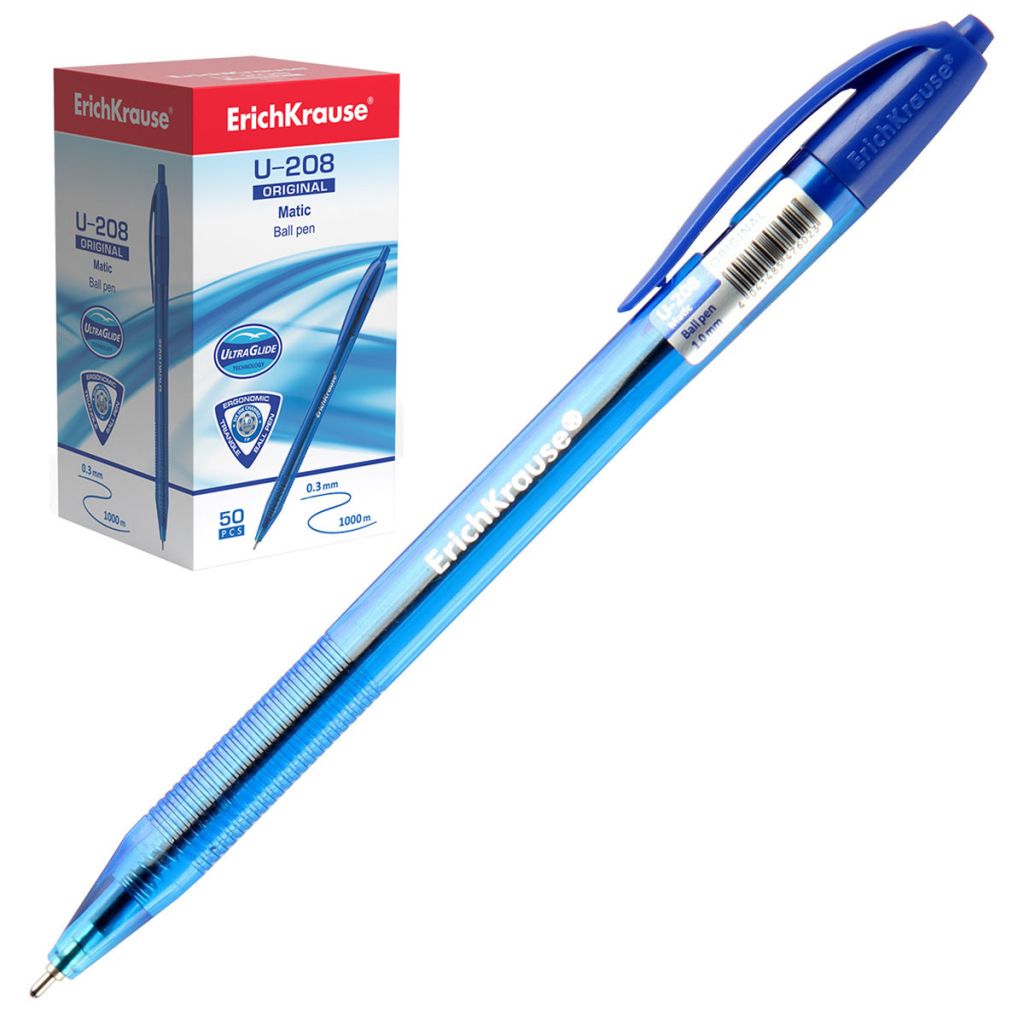 Ручка шариковая автоматическая синяя Erich Krause "U-208 Original Matic 1.0 Ultra GlideTechnology/50