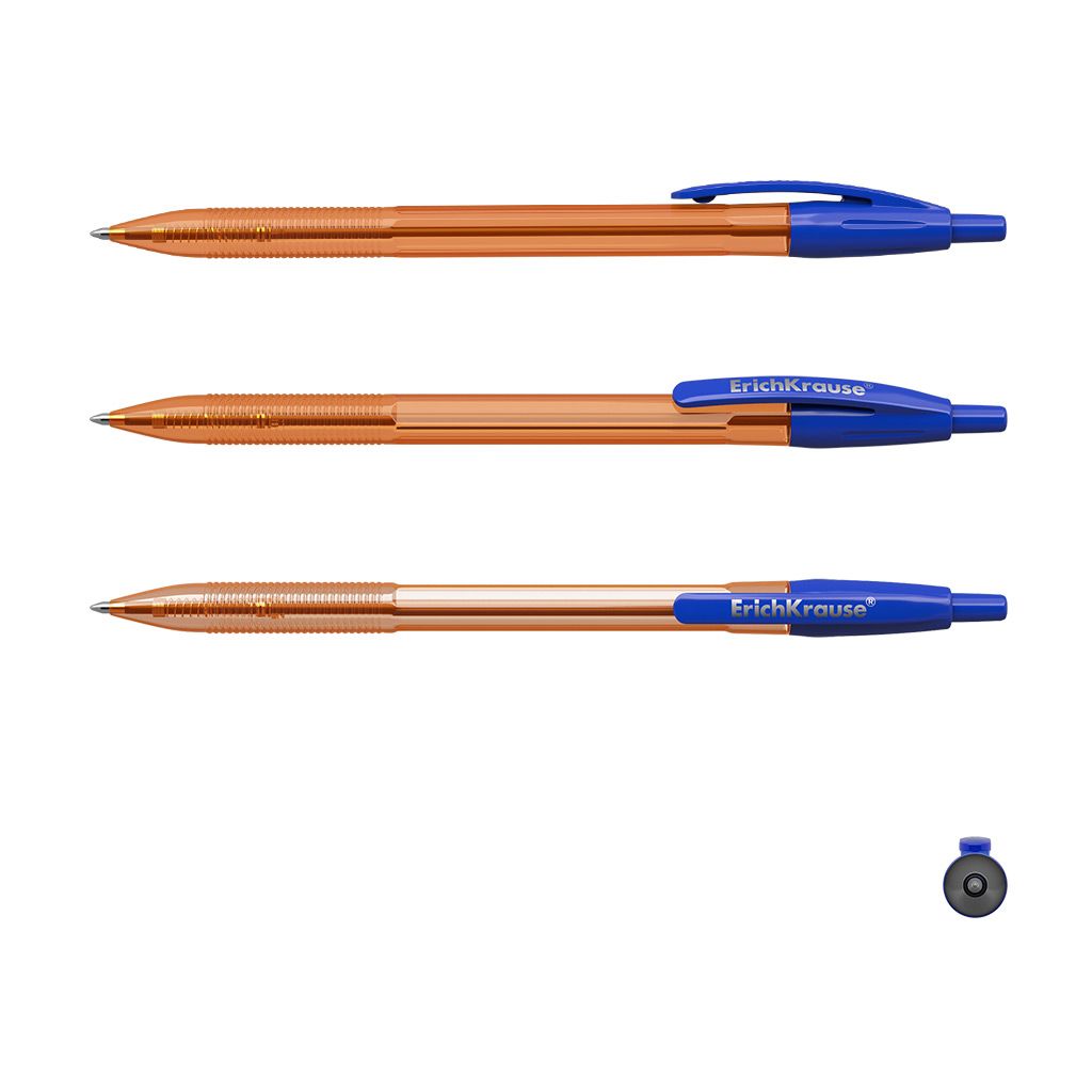 Ручка шариковая автоматическая синяя Erich Krause "R-301 Amber Matic" 0,7мм. /50/