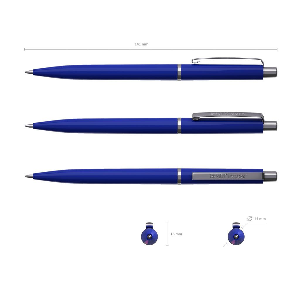 Ручка шариковая автоматическая синяя Erich Krause "Smart"  /12/