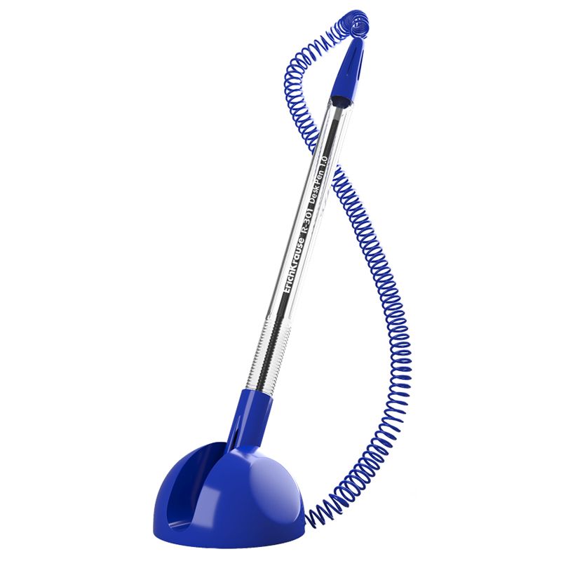 Ручка шариковая синяя на липучке Erich Krause "R-301 Desk Pen" 1,0мм  /12/