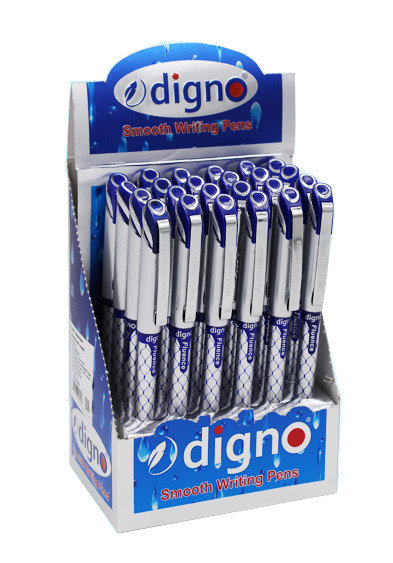 Ручка шариковая синяя DIGNO "FLUENCE" 0,7мм  /24/