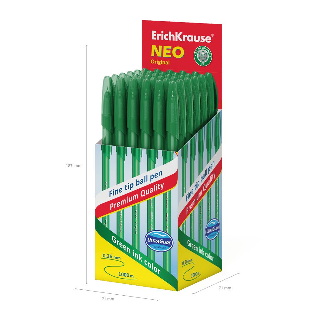 Ручка шариковая зеленая Erich Krause "Neo Original /50/