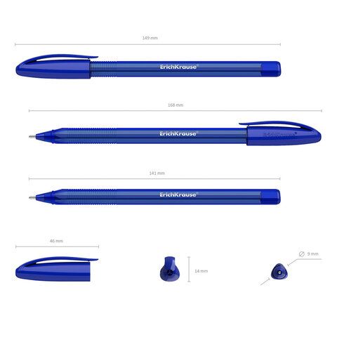 Ручка шариковая синяя Erich Krause "U-108 Original Stick 1.0, Ultra Glide Technology" /50/