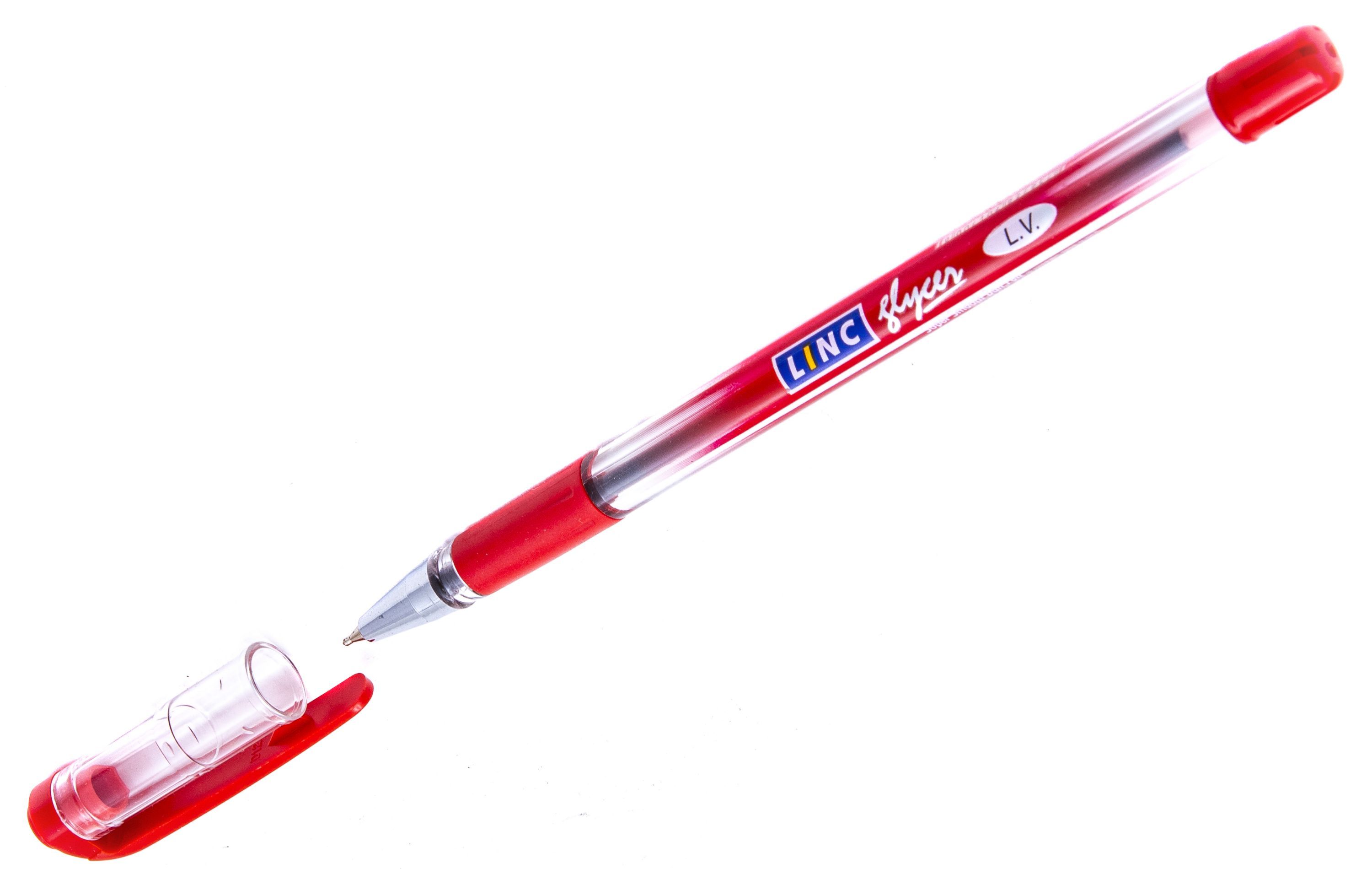 Ручка шариковая красная Linc "Glycer" 0,7мм. /12/