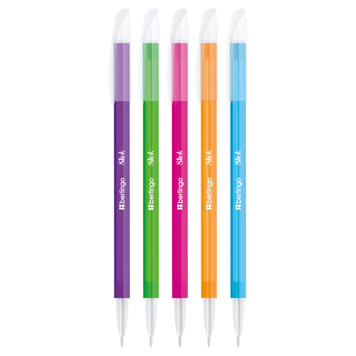 Ручка шариковая синяя Berlingo "Slick" 0,7мм. в ассортименте /60/