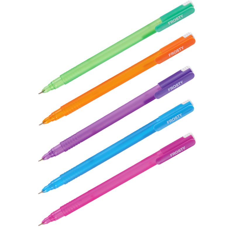 Ручка шариковая синяя "Cello FROSTY" 0,6мм игловидный наконечник /50/