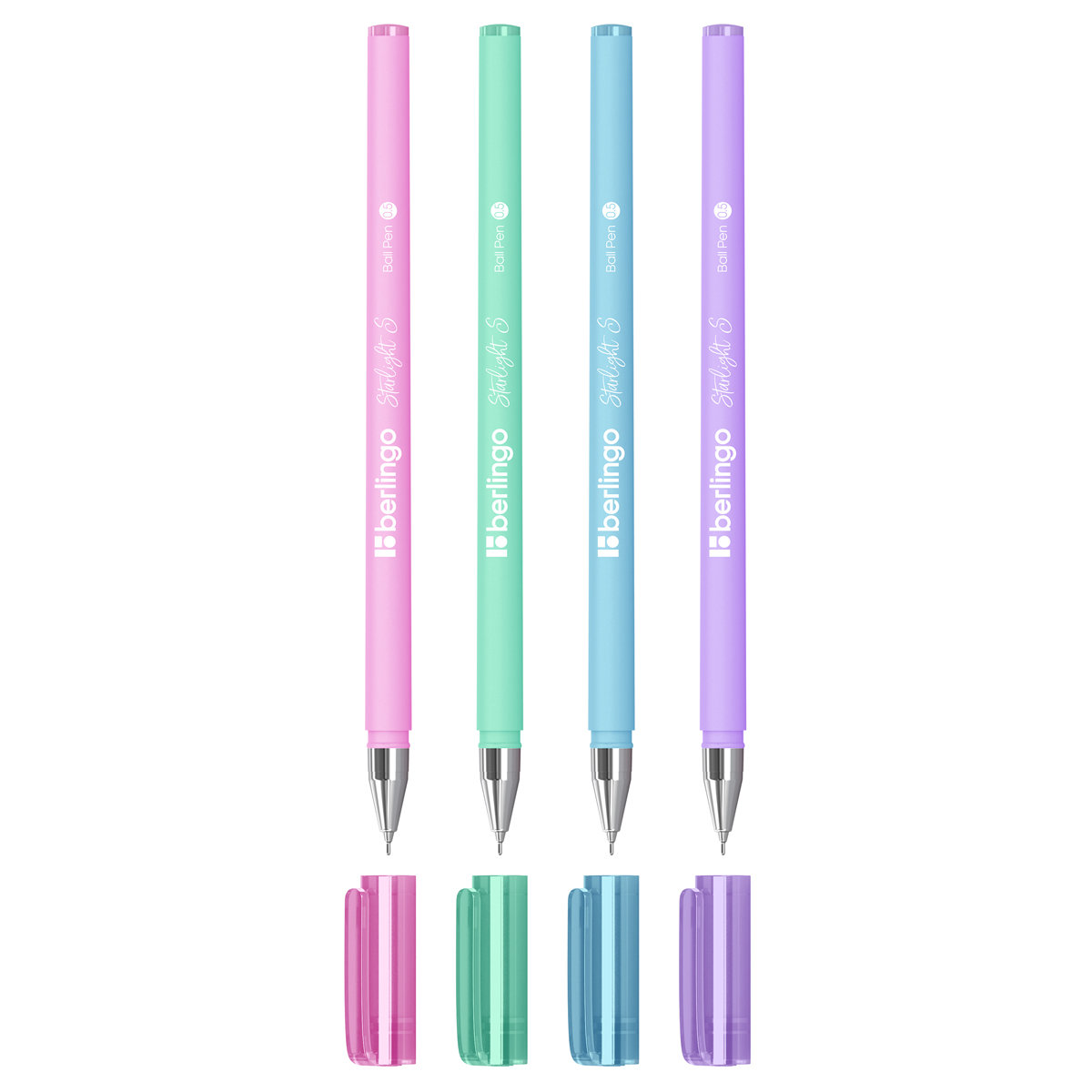 Ручка шариковая синяя Berlingo "Starlight S" 0,5мм. /36/