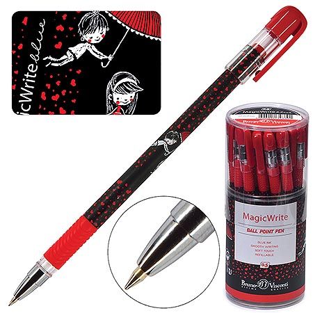 Ручка шариковая синяя "Magicwrite. Романтика" 0,5мм  /24/