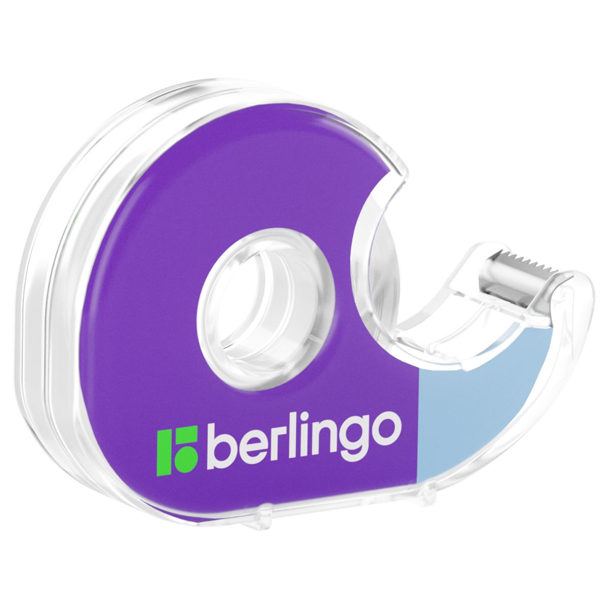 Клейкая лента 19мм х 33м прозрачная "Berlingo" с диспенсером /12/