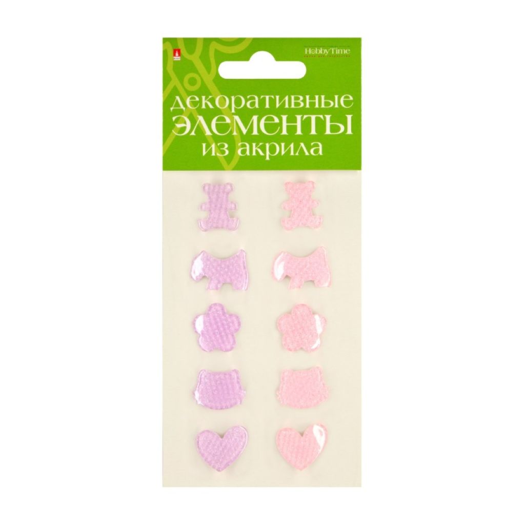 Декоративный элемент "Набор №17. ФИГУРКИ МИКС 1" акрил /12/