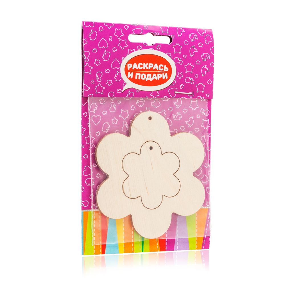 Заготовки из дерева "Цветок 2х" /1/