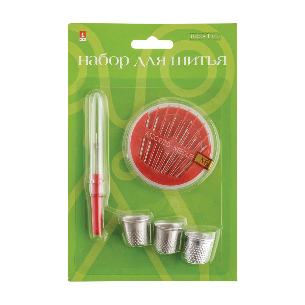 Набор для шитья (впарыватель, иглы и наперстки)