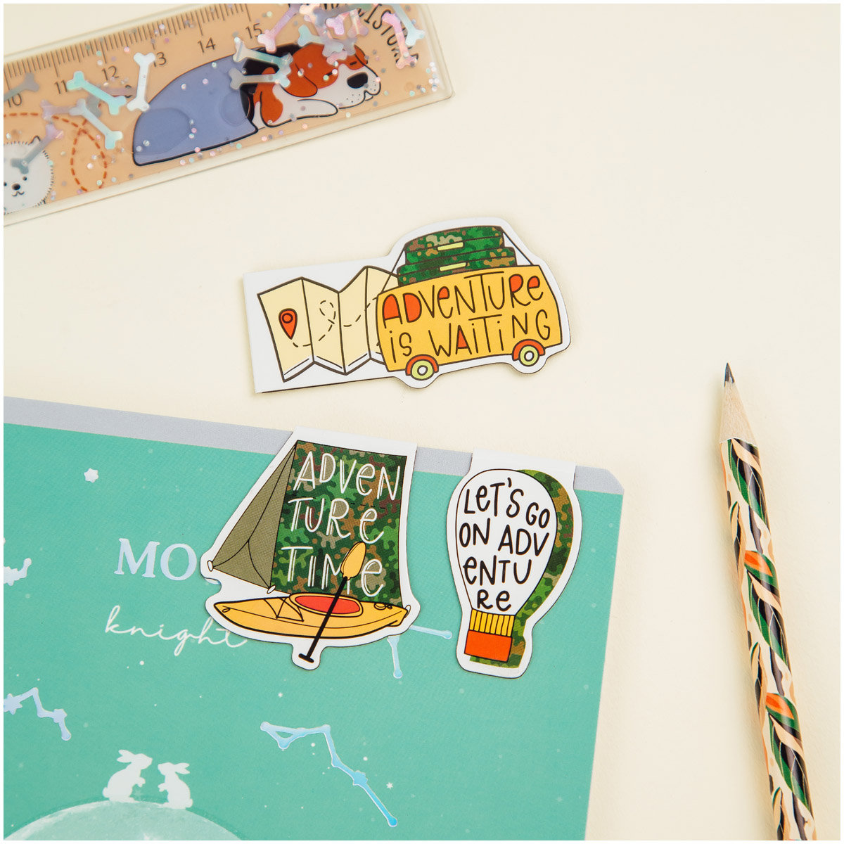 Закладка магнитная в наборе MESHU "Adventure" 3шт. /10/