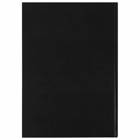 Книга учета клетка Brauberg, А4, 96 л., офсетная, бумвинил, черная /10/