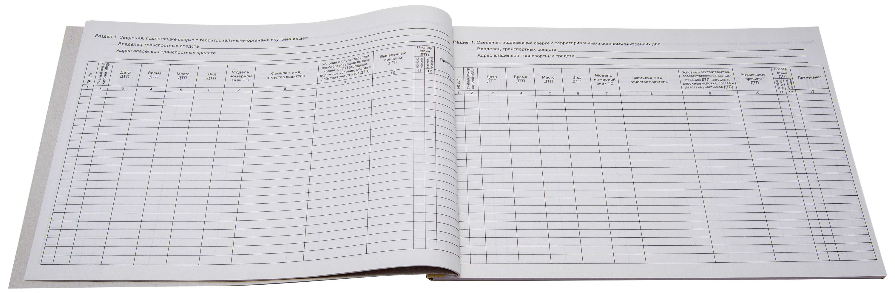 Журнал учета ДТП владельцами транспотного средства /20/