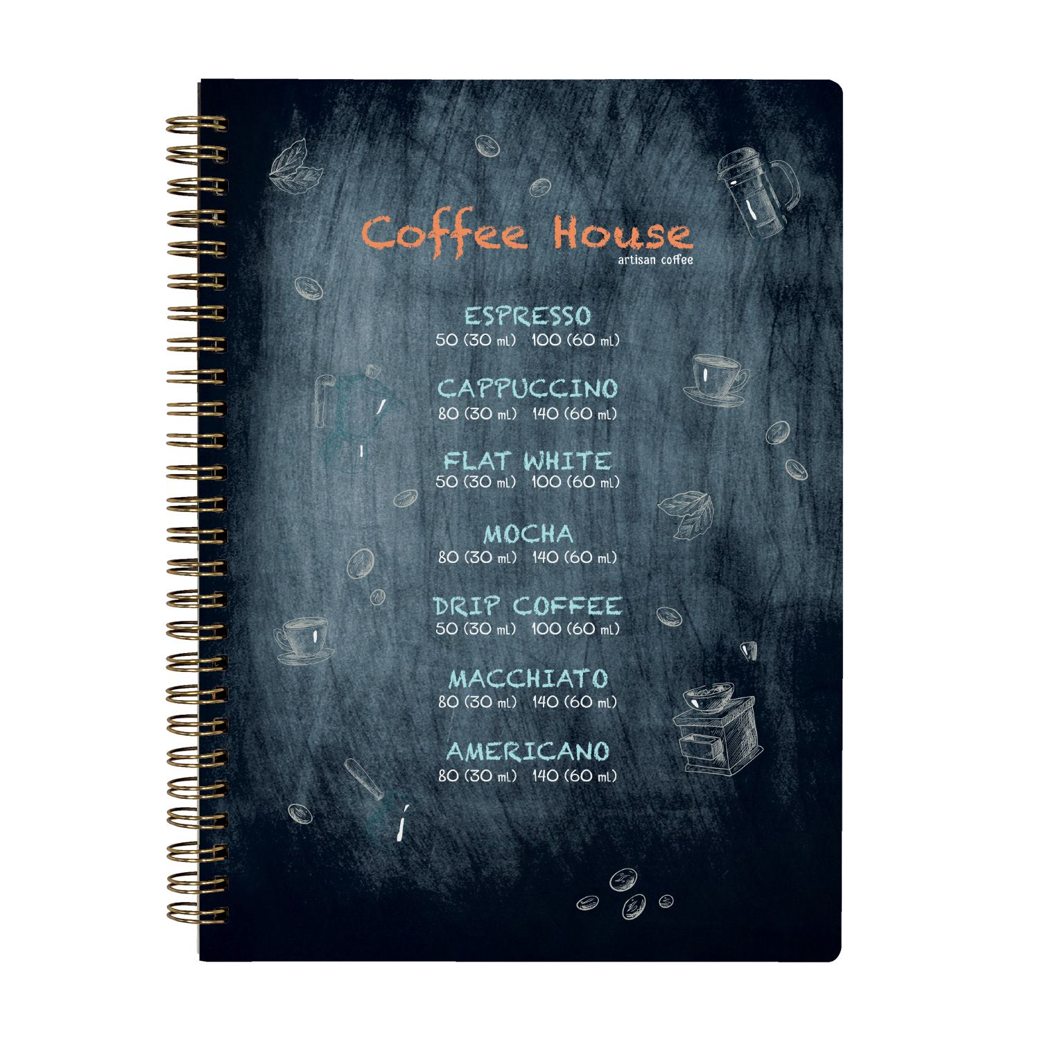 Тетрадь  60л. B5 клетка "COFFEЕ HOUSE" на гребне /20/
