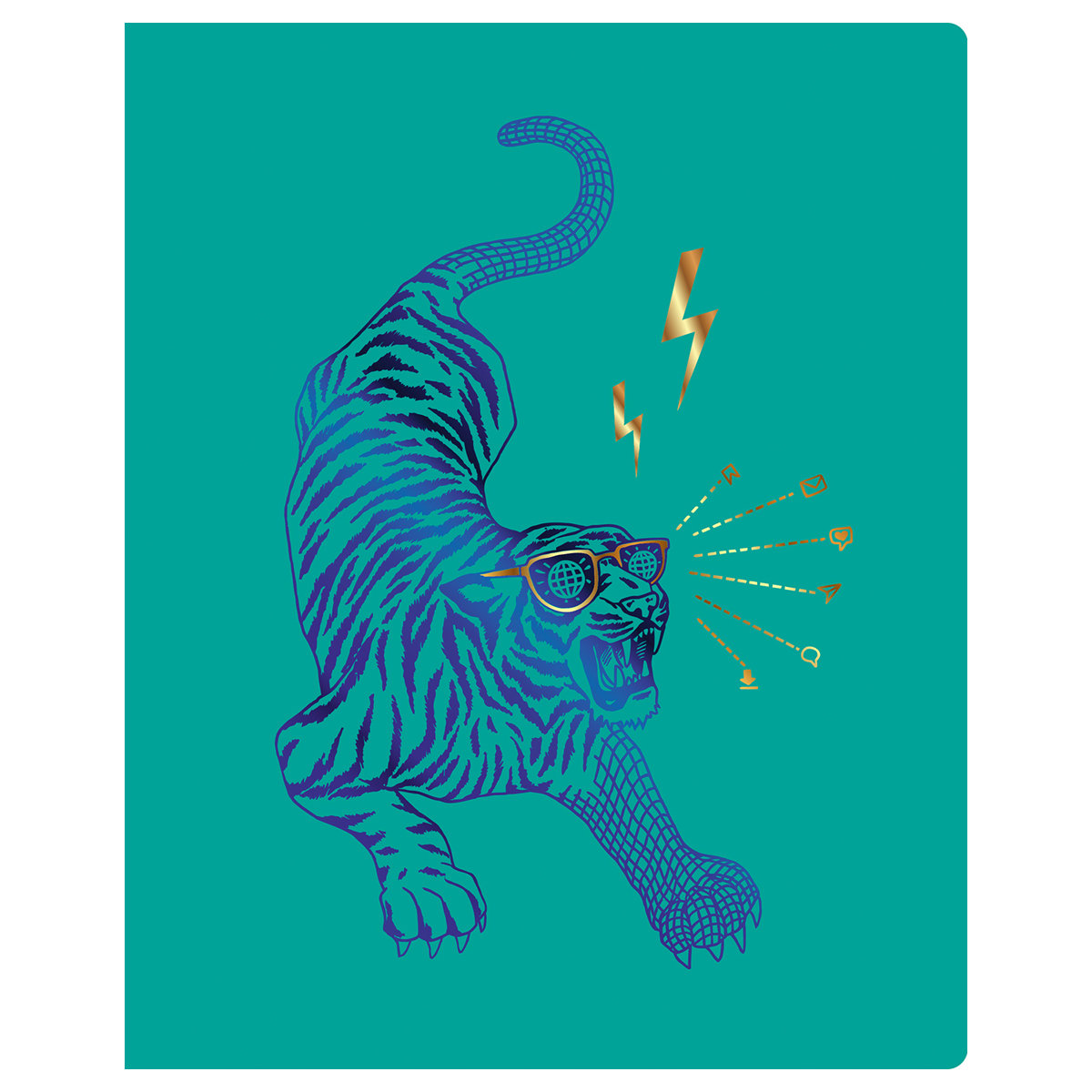 Тетрадь  48л. А5 клетка BG "Дико красивый" тиснение фольгой 4/56/