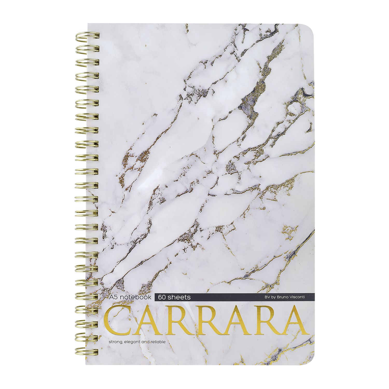 Тетрадь  60л. A5 клетка "CARRARA" на гребне /20/
