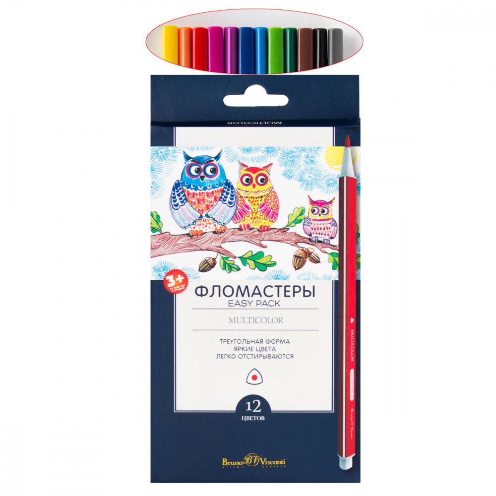 Фломастеры 12цв."MULTICOLOR EASY PACK"  /12/
