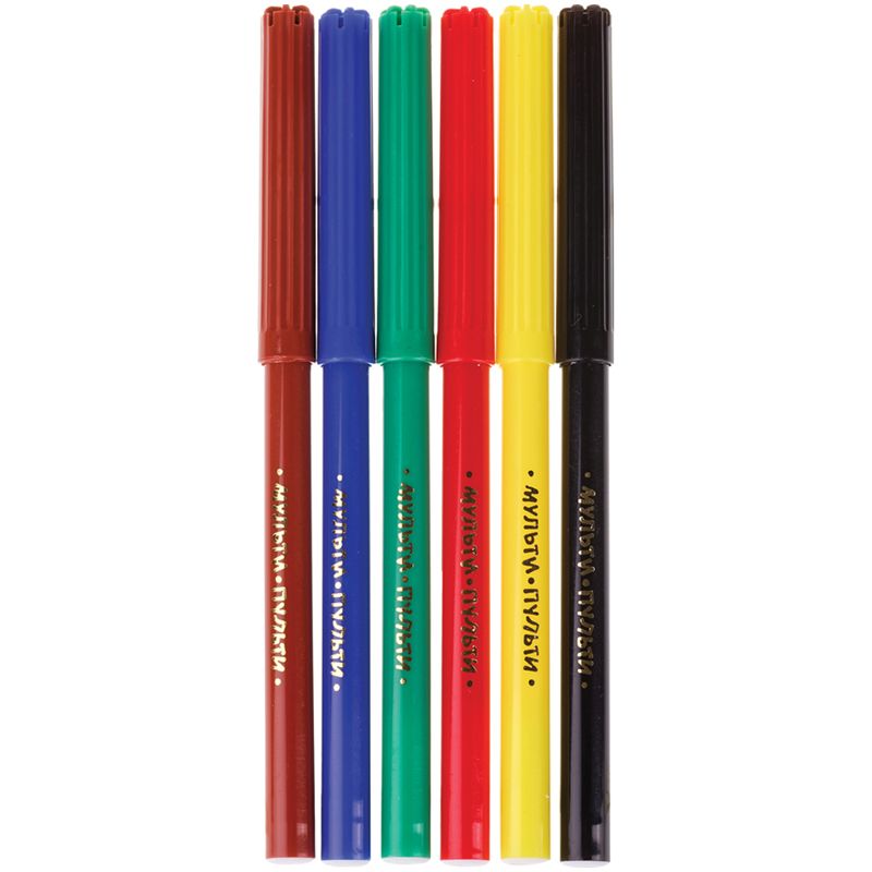 Фломастеры  6цв. "Енот во Франции" смываемые /24/