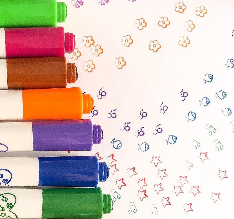 Фломастеры 12цв. "FunColor" штампики /24/