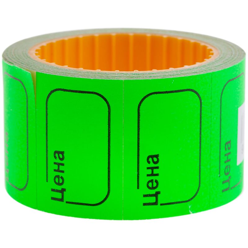 Ценник 20х30мм "OfficeSpace" 200шт. рулон зеленый /5/100/