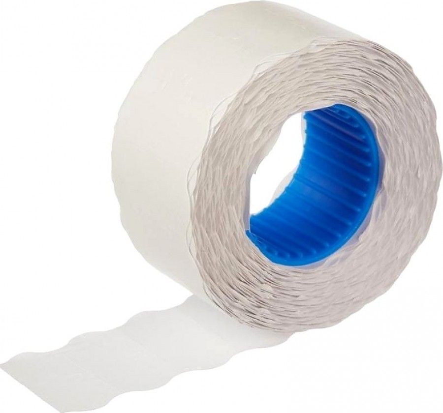 Этикет-лента 22х12мм "BRAUBERG" 800шт. рулон волна белая /5/