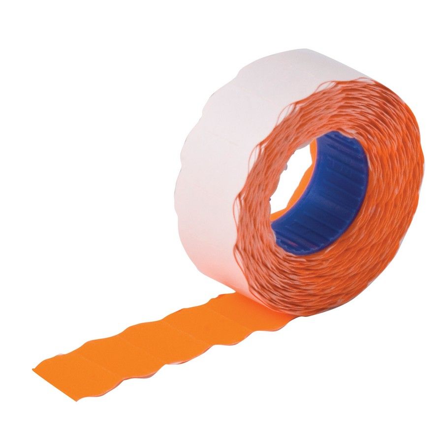 Этикет-лента 22х12мм "BRAUBERG" 800шт. рулон волна желтая /10/