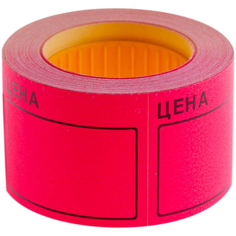 Ценник 50х40мм "OfficeSpace" 200шт. рулон малиновый /5/50/
