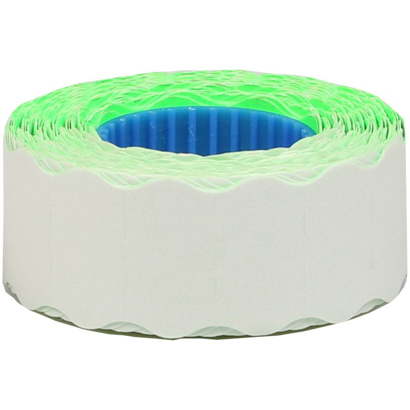 Этикет-лента 22х12мм "OfficeSpace" 800шт. рулон волна, зеленая /10/