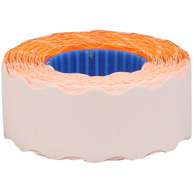 Этикет-лента 22х12мм "OfficeSpace" 800шт. рулон волна, оранжевая /10/