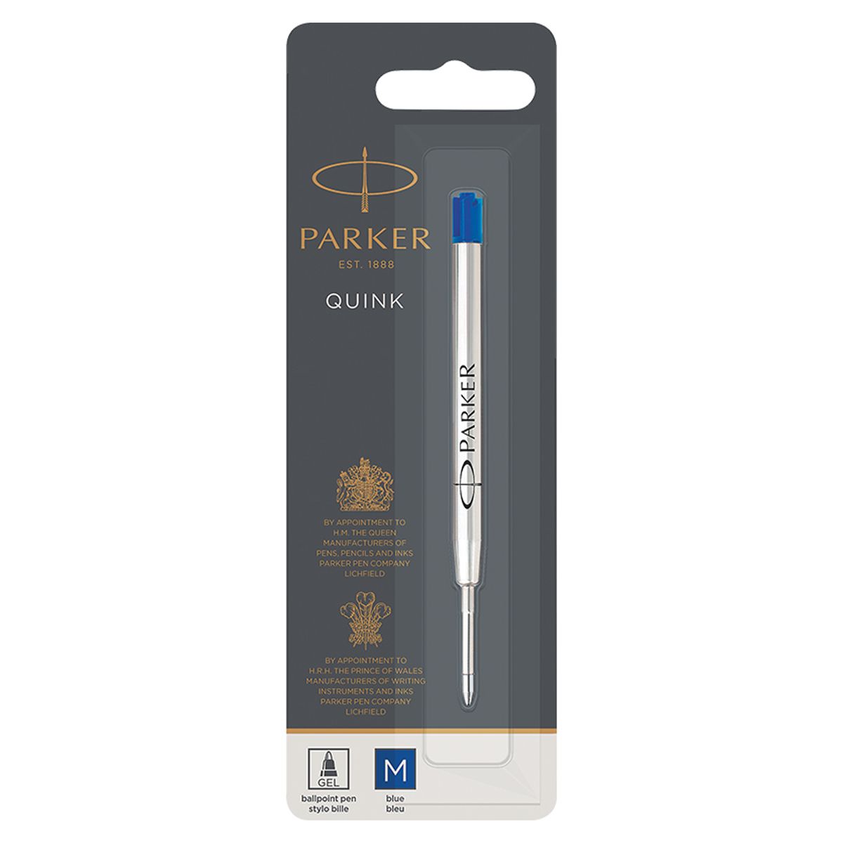 Стержень шариковый Parker "QuinkFlow Ball Point" синий 98мм. 1,0мм. /12/
