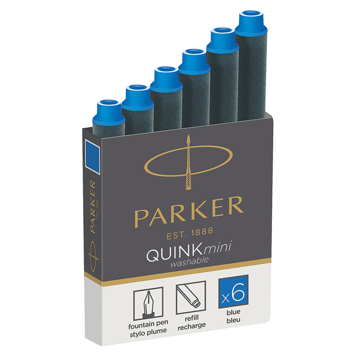 Картридж чернильный Parker "Cartridge Quink Mini" синий 6шт.уп. /1/