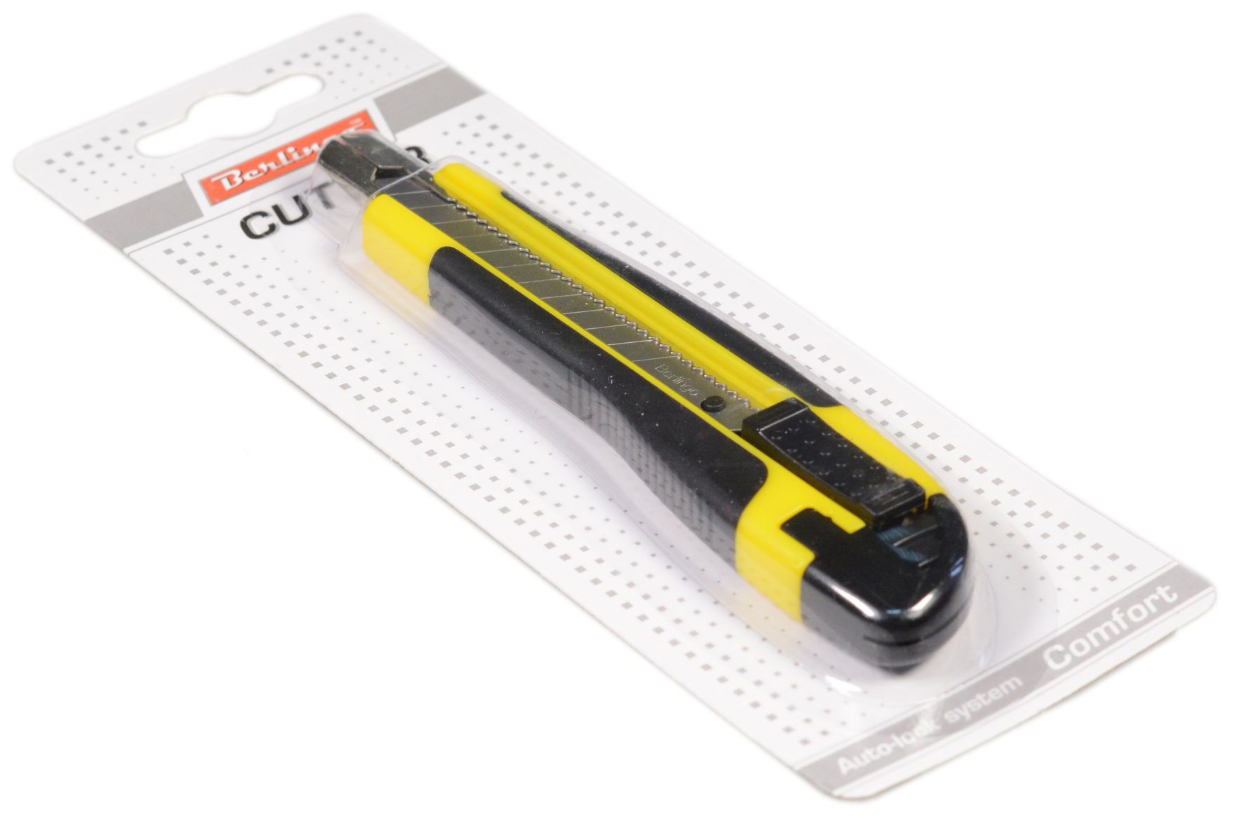 Нож канцелярский  9мм "Berlingo" /24/