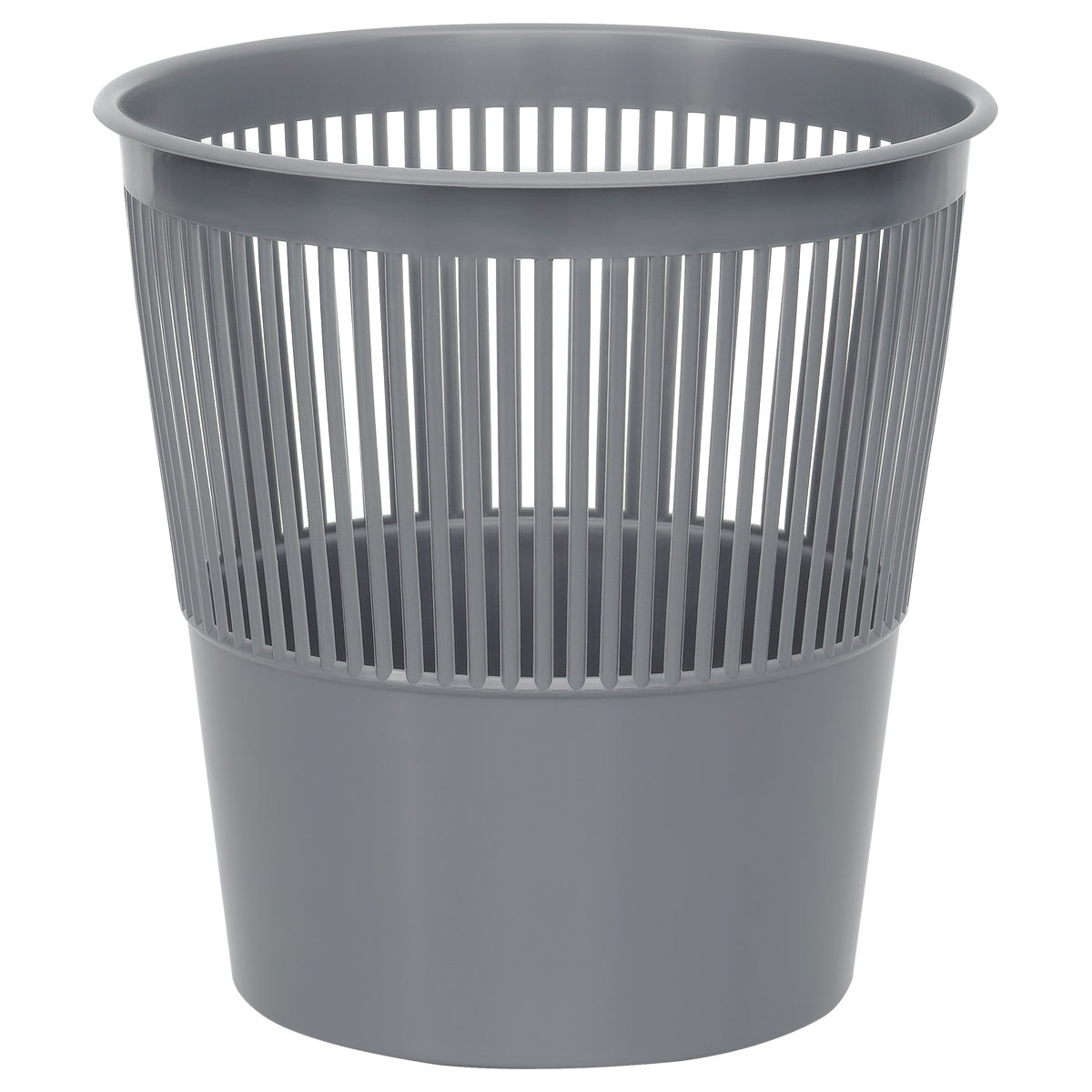 Корзина для бумаг  9л "СТАММ" серая /16/